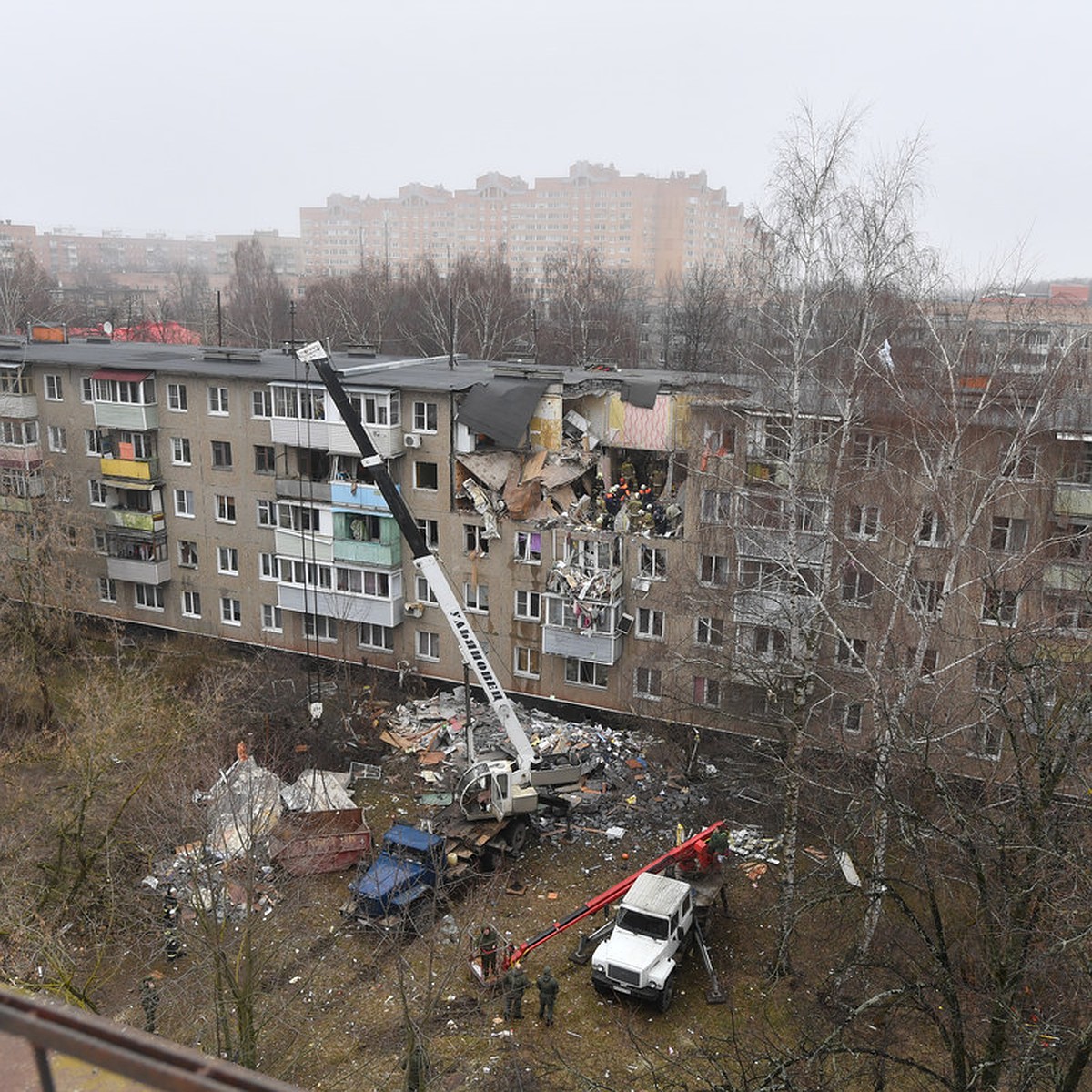 Видео с места взрыва бытового газа в жилом доме в Ступино появилось в Сети  - KP.RU