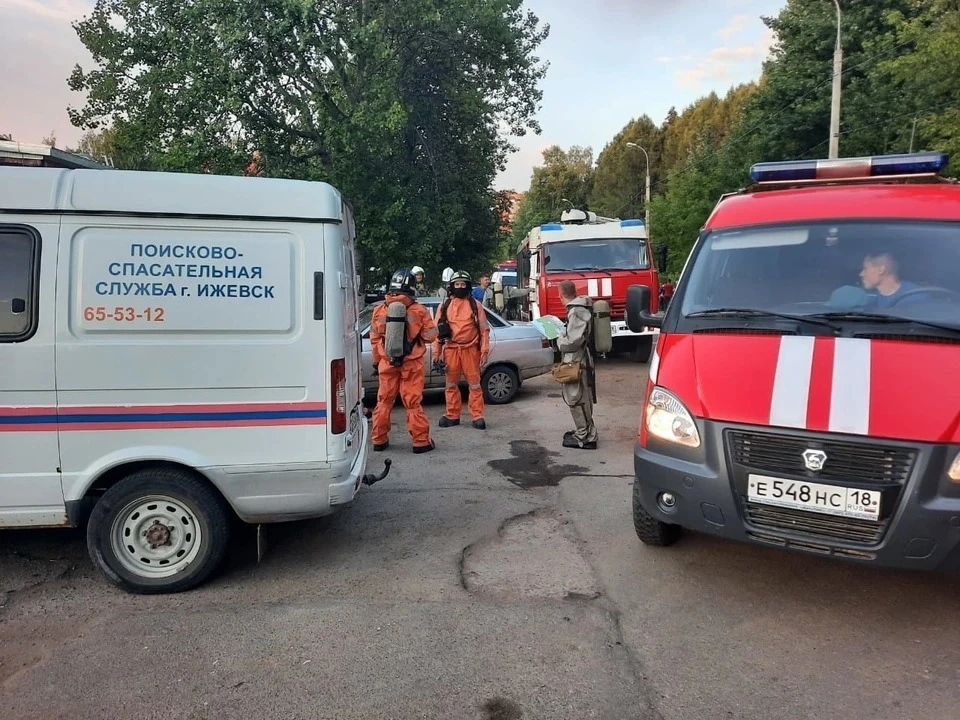 2 июля на станции подготовки воды «Пруд-Ижевск» произошел выброс 800 кг хлора. Фото: пресс-служба МЧС по УР