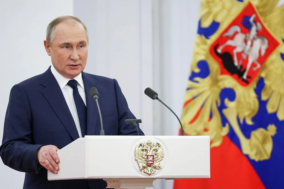 Владимир Путин принял спортсменов в Кремле. Фото: Сергей Бобылев/ТАСС