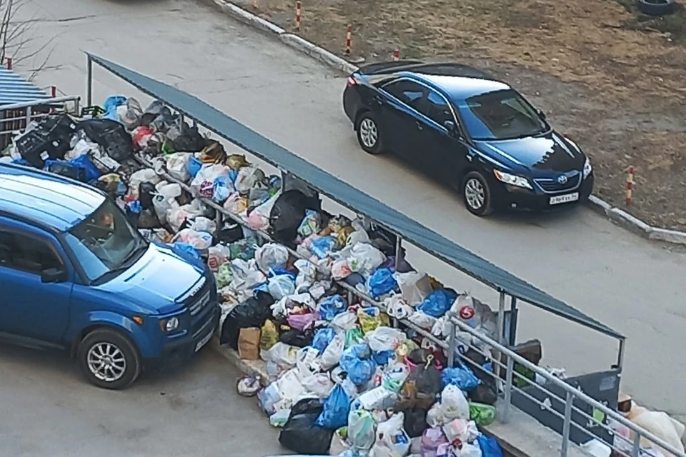 В Новосибирске не успели вывезти мусор до праздников. Фото: АСТ-54.