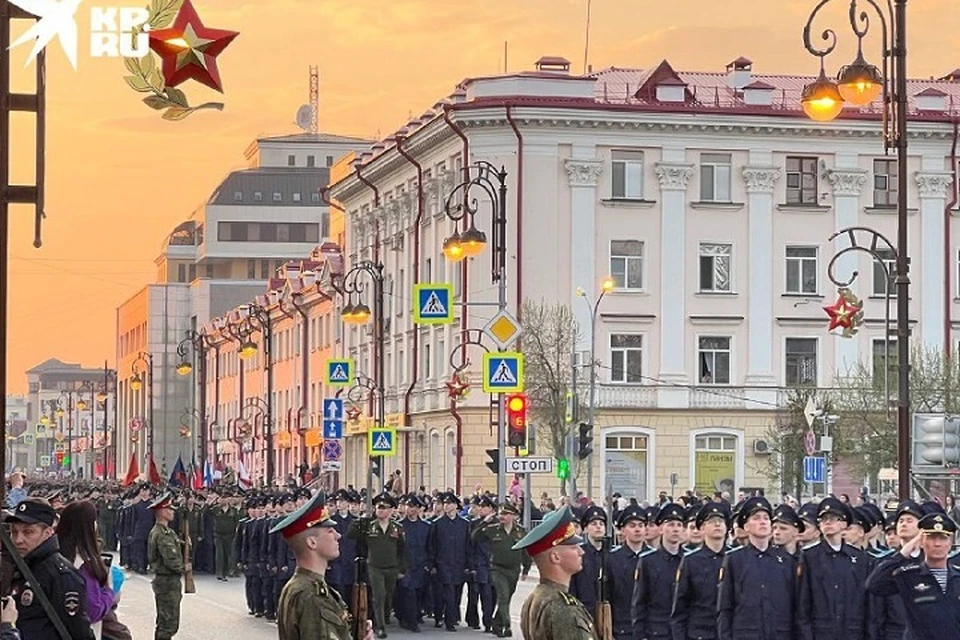 Первая репетиция торжественного шествия в Тюмени