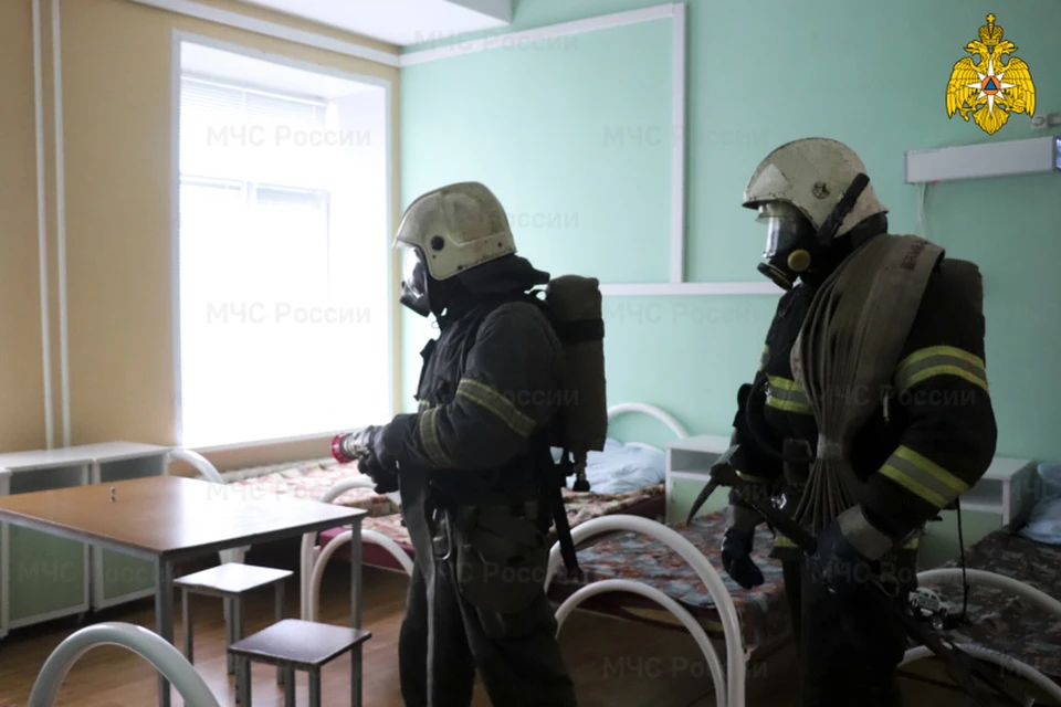 В детскй горбольнице прошли пожарные учения Фото: ГУ МЧС России по Тверской области