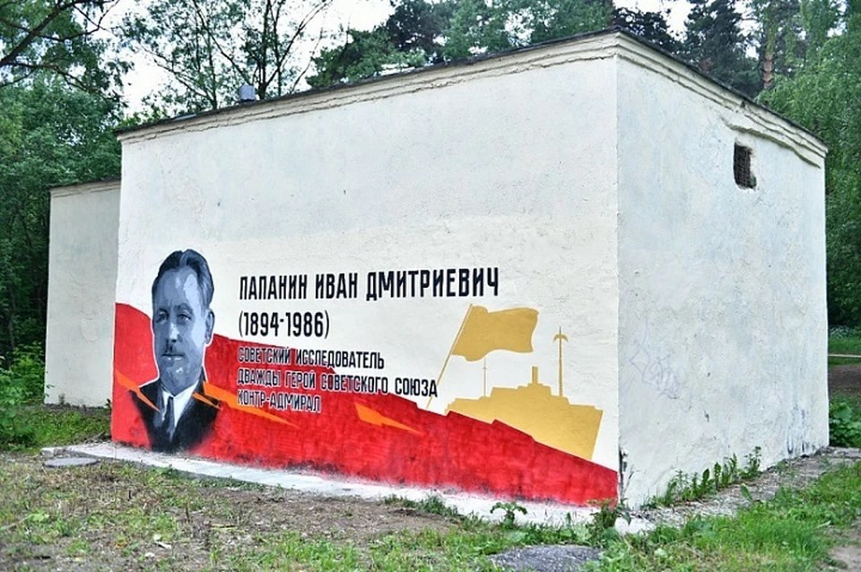 В Заволжском районе Ярославля восстановили мурал в честь Ивана Папанина