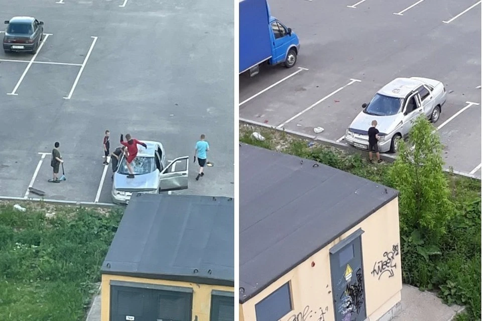 В Иванове несколько подростков разбили чужую машину. ФОТО: группа "Полиция 37" ВКонтакте