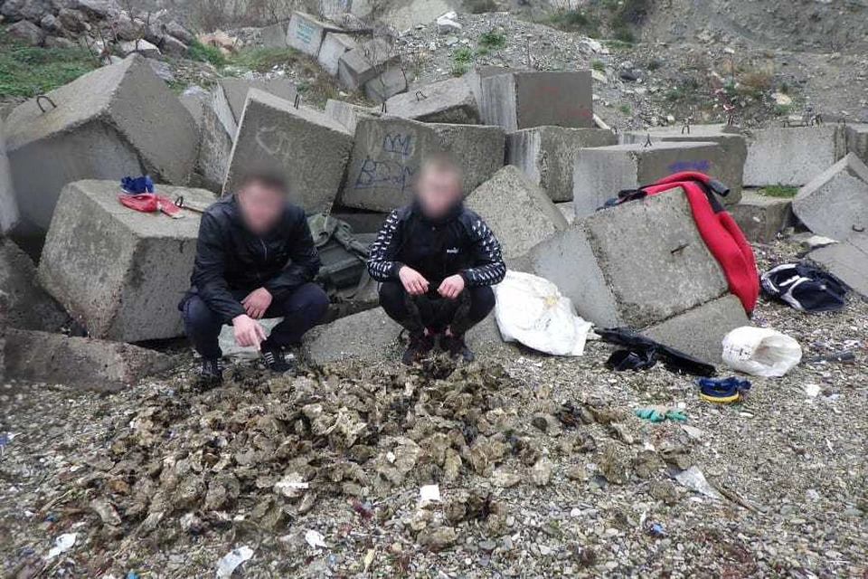 При ловле мидий они использовали снаряжение для дайвинга Фото: пресс-служба УТ МВД России по ЮФО