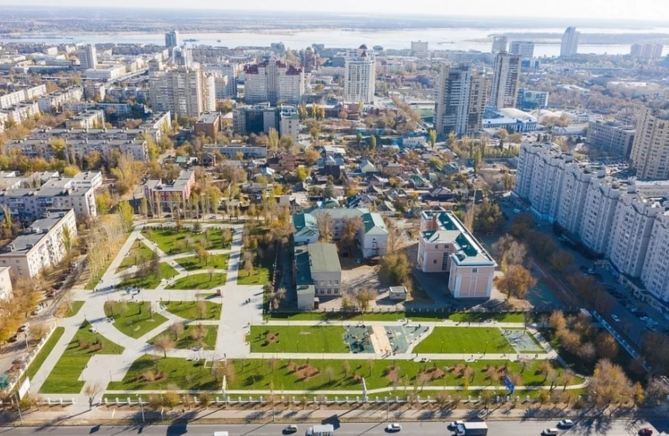 Вид на сквер имени 8 марта сверху. Фото: Администрация Волгоградской области.
