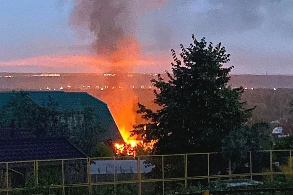 В СНТ «Энергия-5» в Новосибирской области случился пожар. Фото: "АСТ-54"