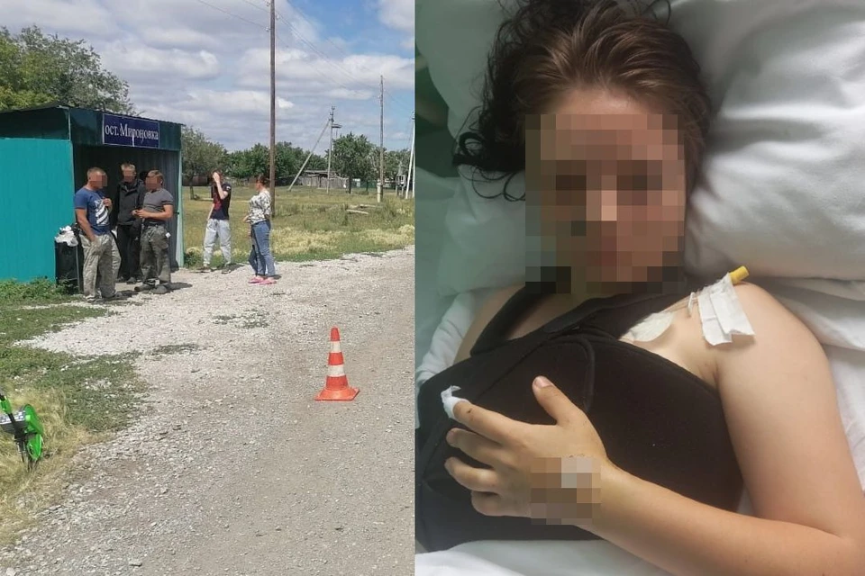 15-летняя Дарья оказалась под машиной, ее доставили на вертолете в Новосибирск. Фото: Предоставлены мамой потерпевшей // ГИБДД по Чистоозерному району