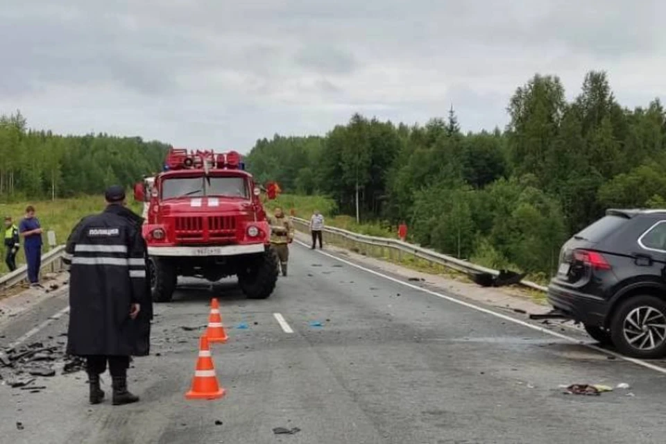 Авария произошла на трассе «Вятка». Фото: ГИБДД Кировской области