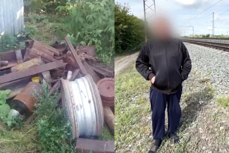 Под Новосибирском задержали двух воров металла. Фото: стоп-кадры.