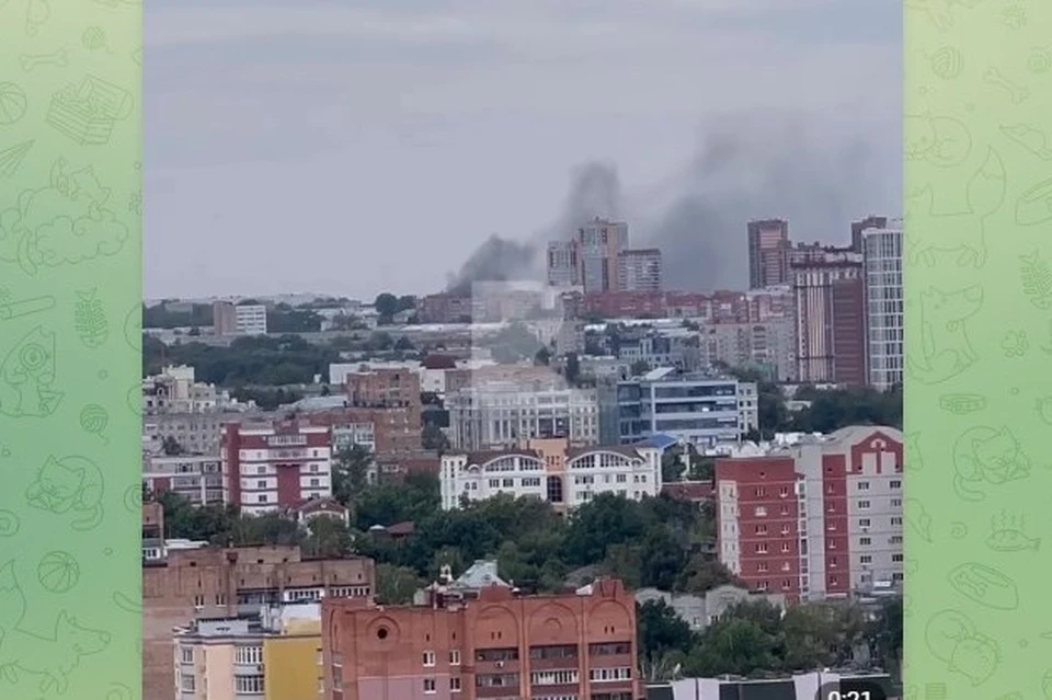 На улице Островского в Рязани загорелся мусор