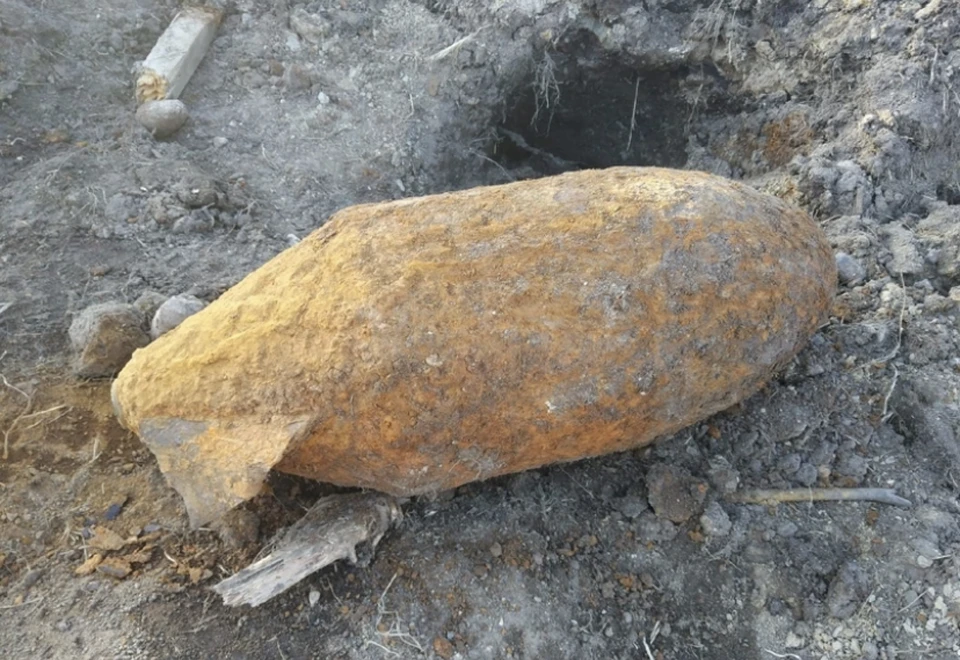 В лесу Починковского района нашли две авиабомбы. Фото: СОГБУ «Пожарно-спасательный центр».