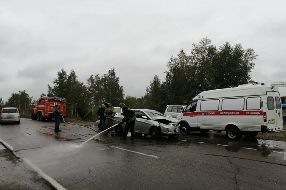 Шесть человек попали в аварию под Комсомольском 6 сентября