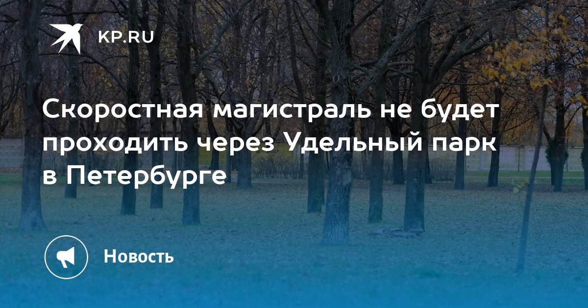 Проект дороги через удельный парк