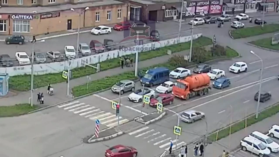 Скриншот из видео ЧП Красноярск