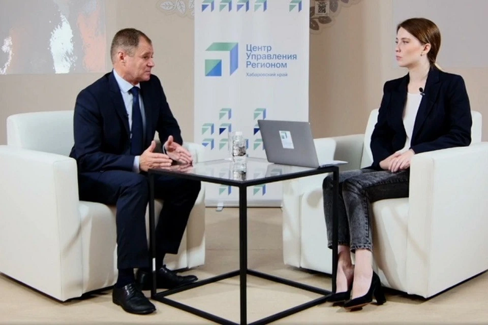Александр Усенко ответил на вопросы, волнующие жителей Вяземского района Фото: ЦУР Хабаровского края