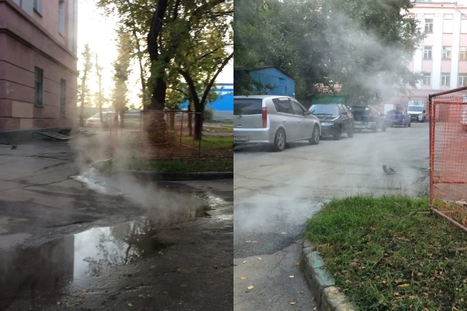 В Новосибирске уже неделю бьет гейзер из-под земли. Фото: АСТ-54 / Роман Васильев.