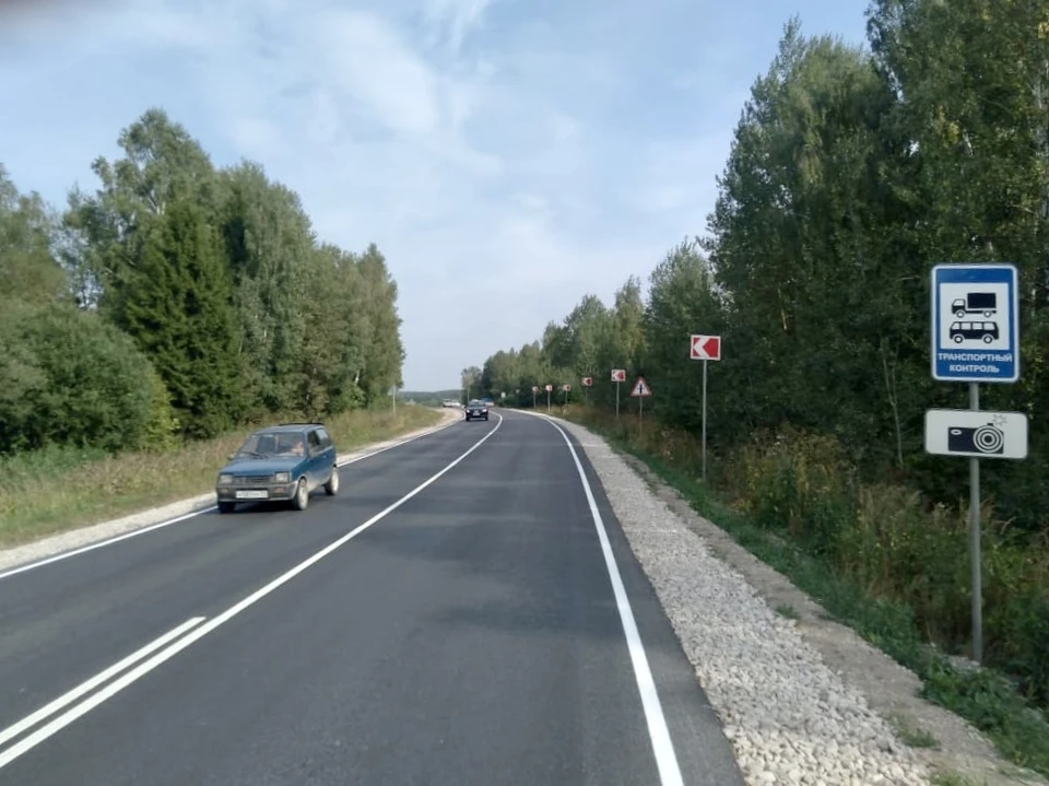 В Тульской области завершили ремонт 32-километрового участка трассы Тула – Белев