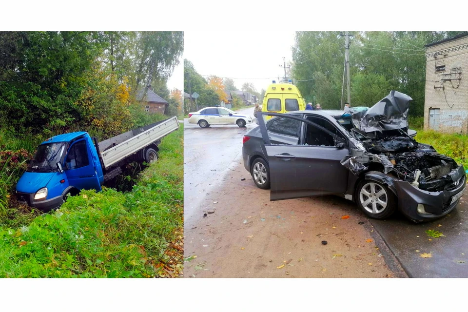Фото с места торопецкого ДТП от Управления ГИБДД Тверской области.