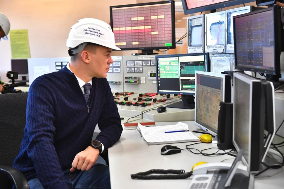The head of the region visited CHPP-3 of Khabarovsk.  Photo: Government of the Khabarovsk Territory