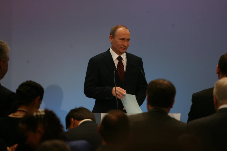 Владимир Путин в 2010 году в Новосибирске.