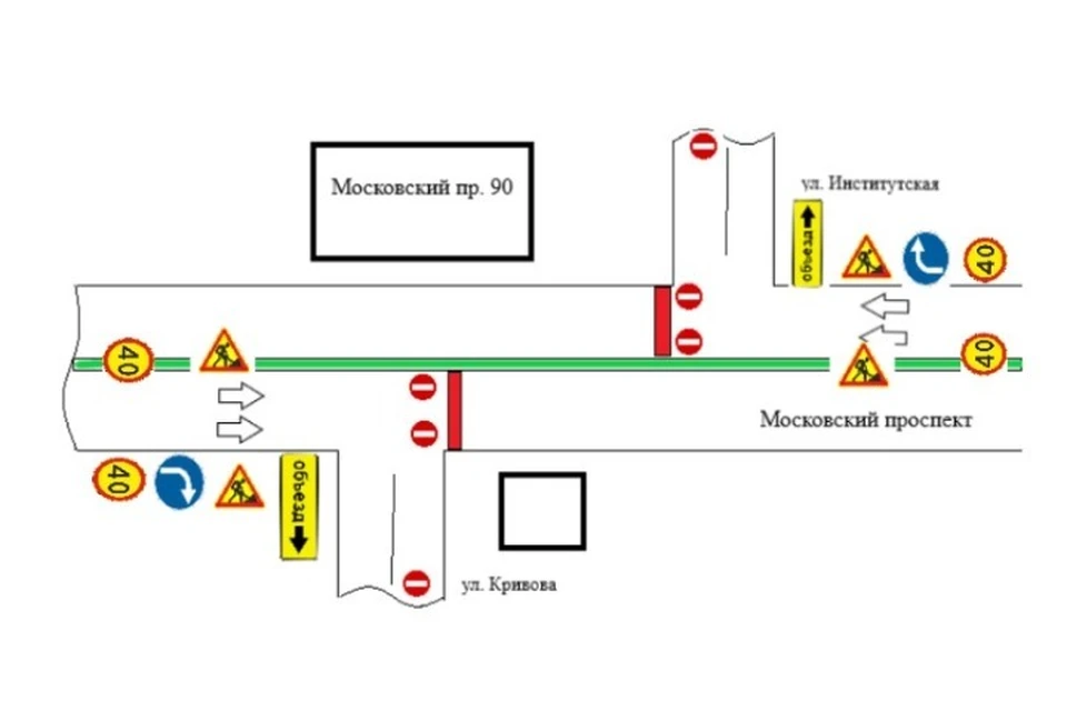 В Ярославле в ночь на 20 октября перекроют для проезда участок Московского проспекта