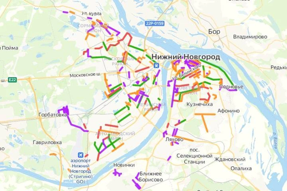 Интерактивную карту ремонта дорог запустили в Нижнем Новгороде - KP.RU