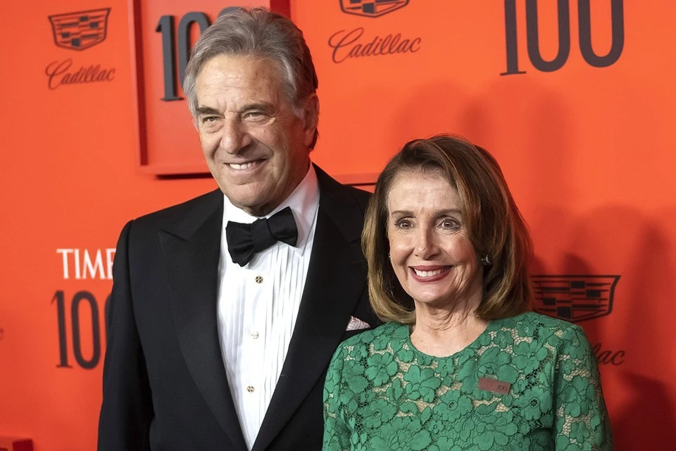 Speaker of the House of Representatives Nancy Pelosi with her husband Paul
