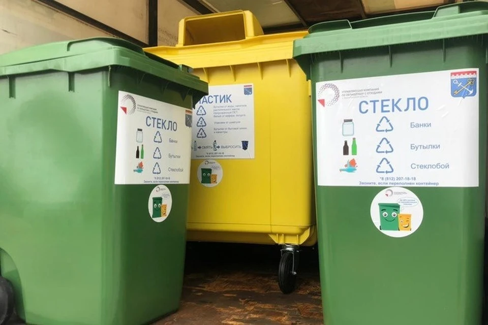 До конца года в Ленинградской области установят еще 246 контейнеров для раздельного сбора мусора. Фото: пресс-служба правительства региона.