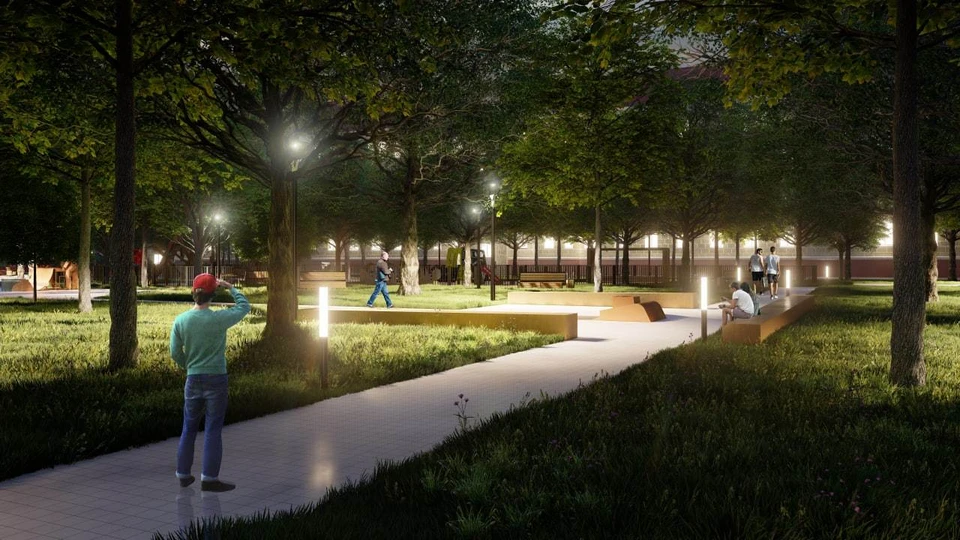 Сурский сквер начнет напоминать парк в 2023 году. Фото: центр ВЯЗ.