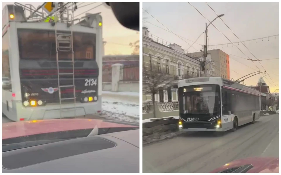 Утром 10 января из-за неполадок на подстанции в центре Рязани остановились троллейбусы. Фото: t.me/gor62/8049
