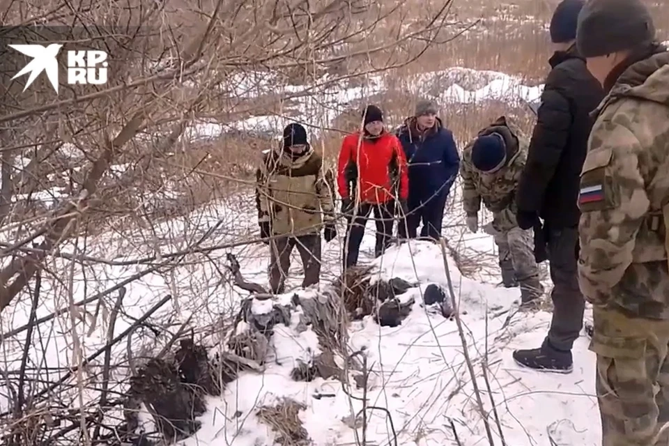 Появилось видео с места обнаружения погибшей женщины на берегу реки под Рязанью.