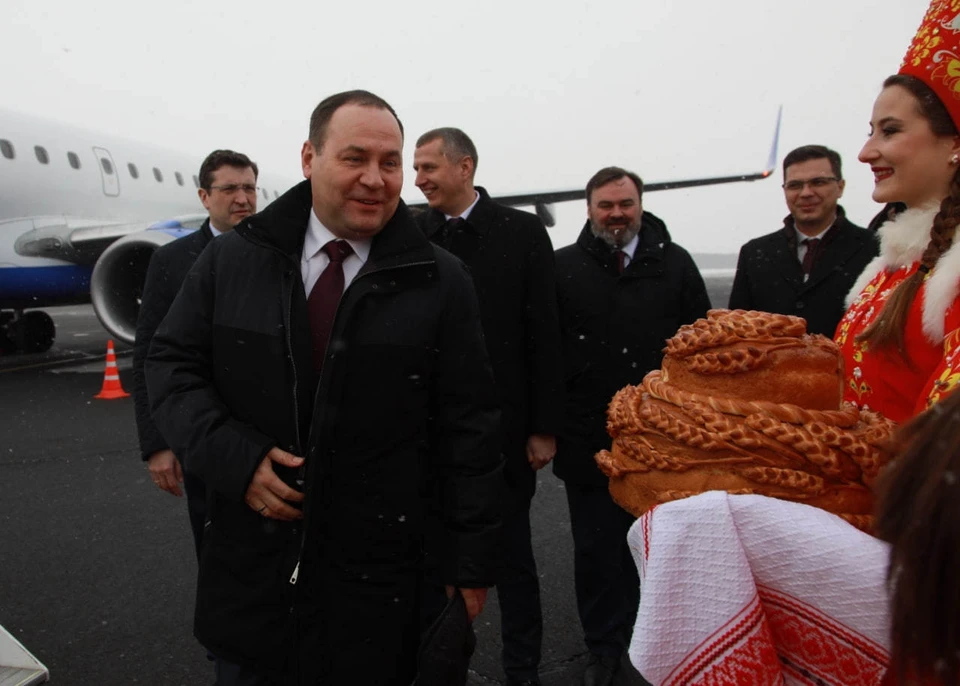 Премьер-министр Беларуси Роман Головченко прибыл в Нижний Новгород. Фото: Юлия Горшкова