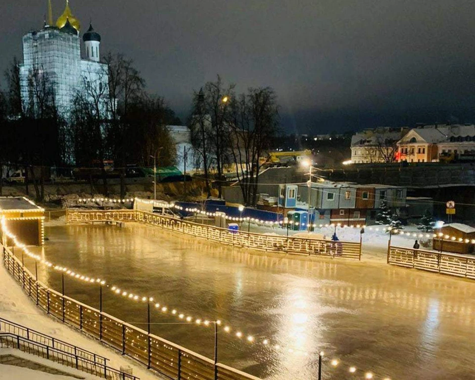 Каток в парке Ангарские пруды