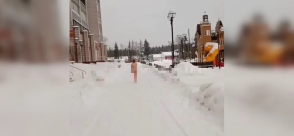 Юмористическое видео: голые эстонские парни прыгают из бани в снег