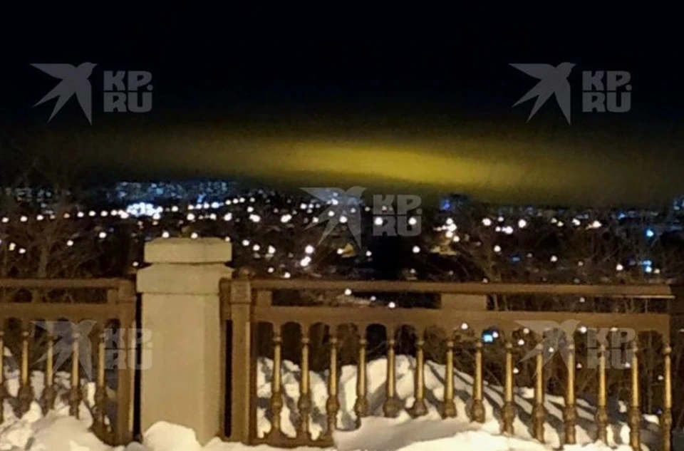 Снимок свечения на Крепостной горе. Фото: предоставлено очевидцем
