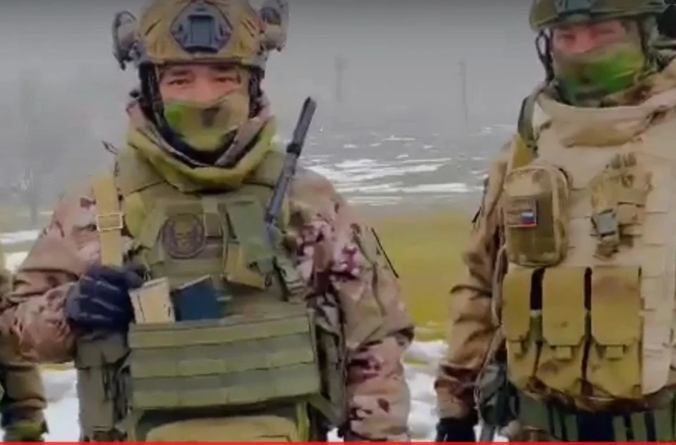 Бойцы поблагодарили томских рукодельниц за маск-сети. Фото: скриншот видео "Народный фронт" Томской области.