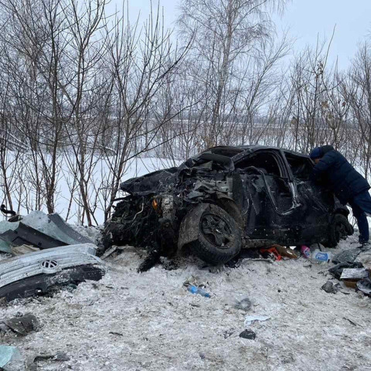 Вместо машин — груда металла: ДТП с двумя погибшими произошло на трассе в  Самарской области - KP.RU