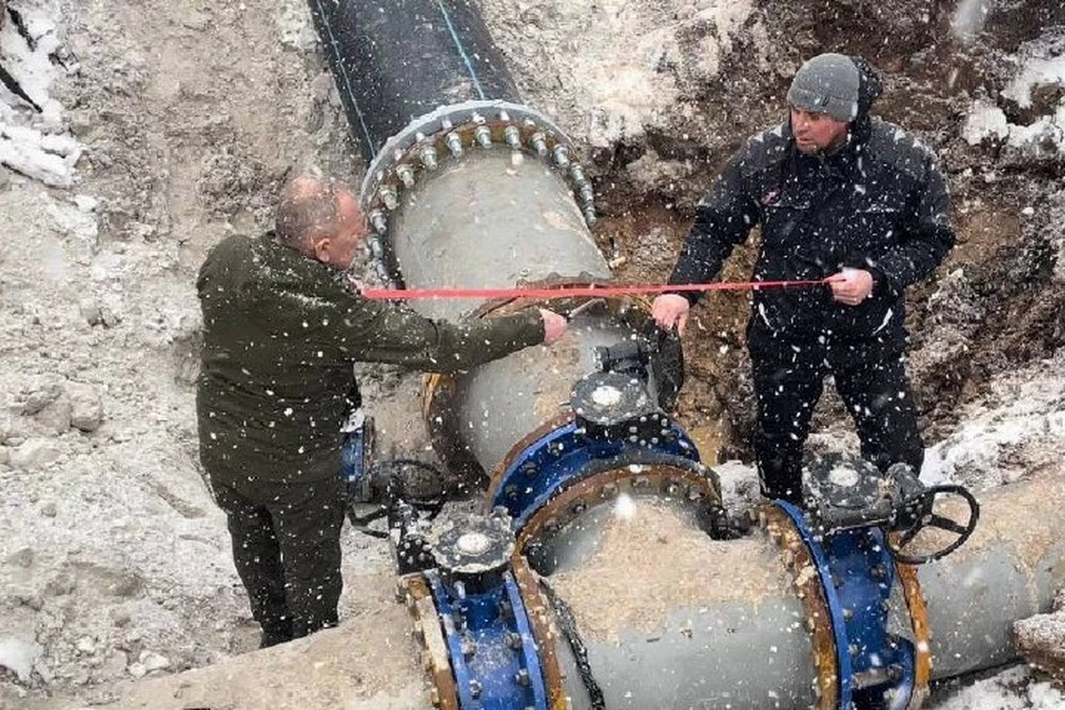 Строительство очередного водовода протяженностью 35 км завершено. Фото: ТГ/Хоценко