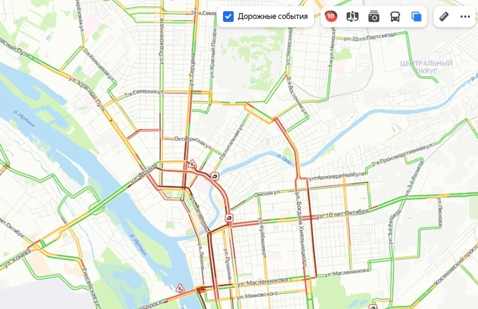 Карта транспорта омск