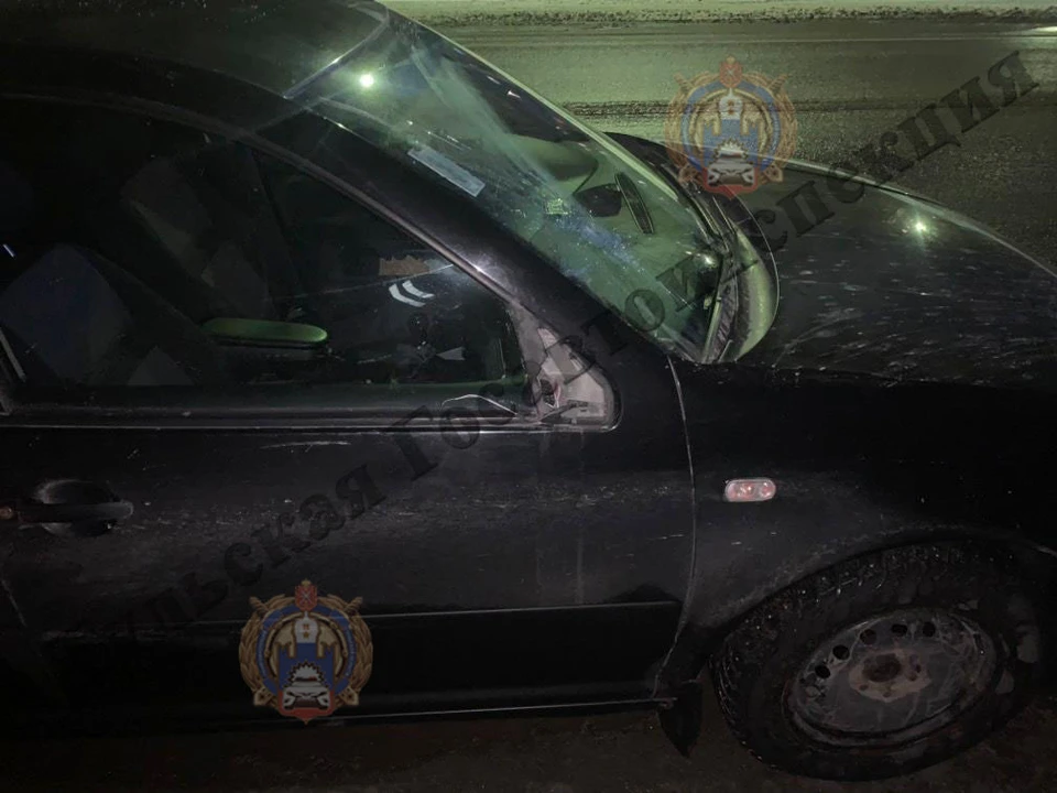 В Узловском районе Тульской области автомобиль Volkswagen сбил пешехода