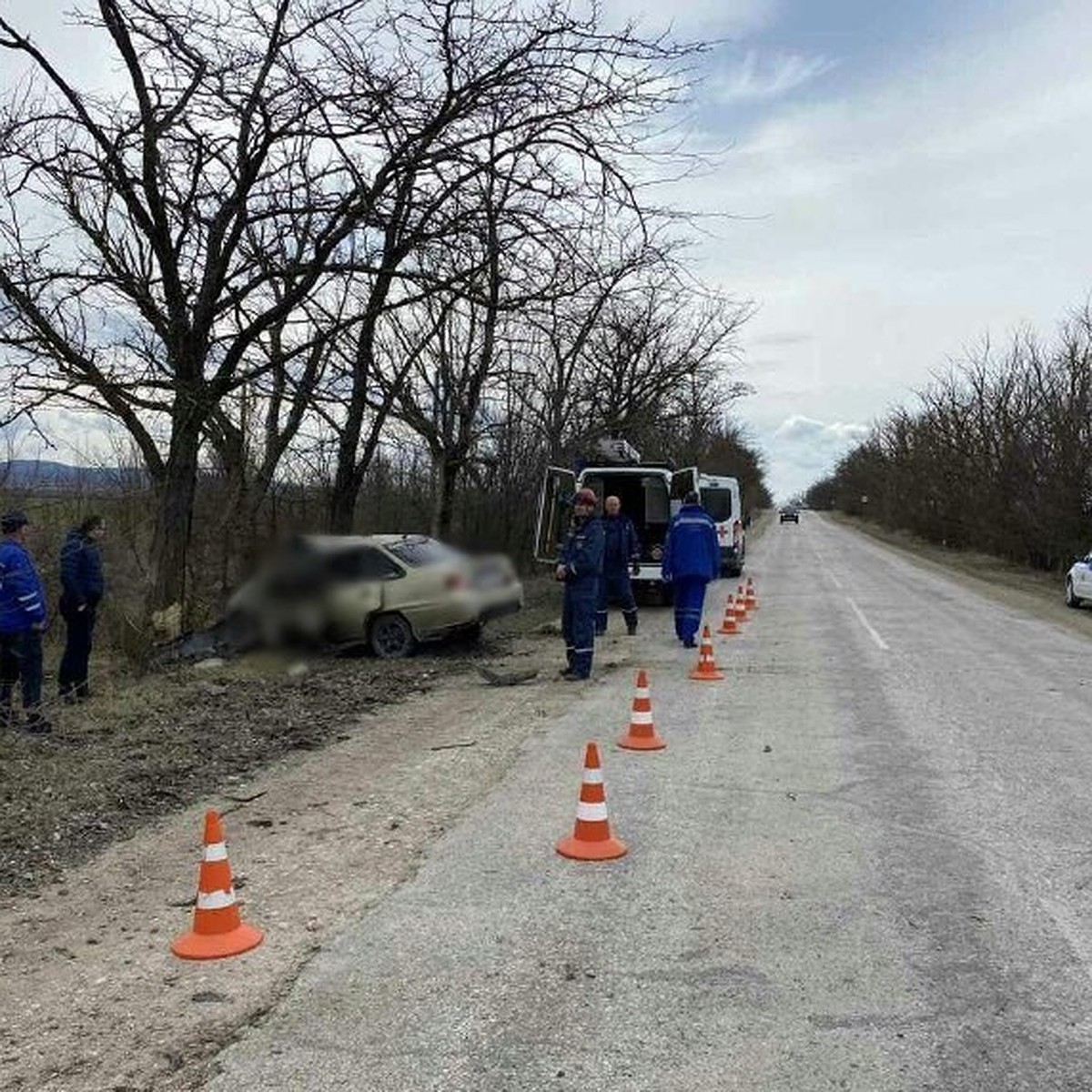 В Белогорском районе водитель Daewoo Nexia вылетел с дороги и погиб,  врезавшись в дерево - KP.RU