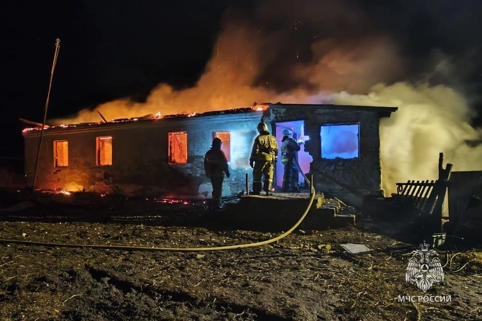 В Тербунском районе Липецкой области сгорел дом