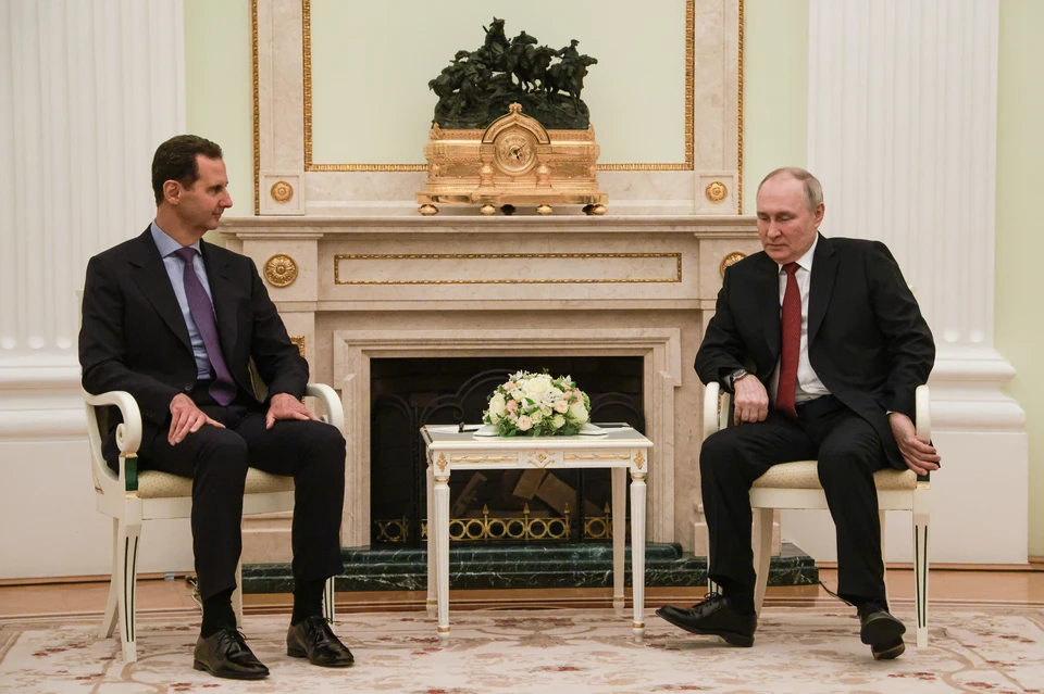 Президент РФ Владимир Путин и президент Сирии Башар Асад во время встречи в Кремле. Фото: Владимир Гердо/ТАСС