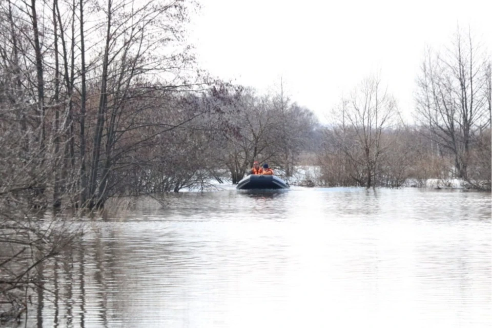 Уровень воды в реке Оке повысился на 25 сантиметров в Рязанской области. Фото: ГУ МЧС РФ по Рязанской области.