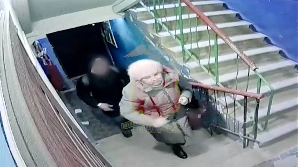 Парень выхватил у пенсионерки кошелек прямо в подъезде. Фото: скриншот из видео