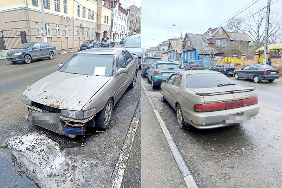 Автомобиль брошен на улице Симеоновской Фото: администрация Твери