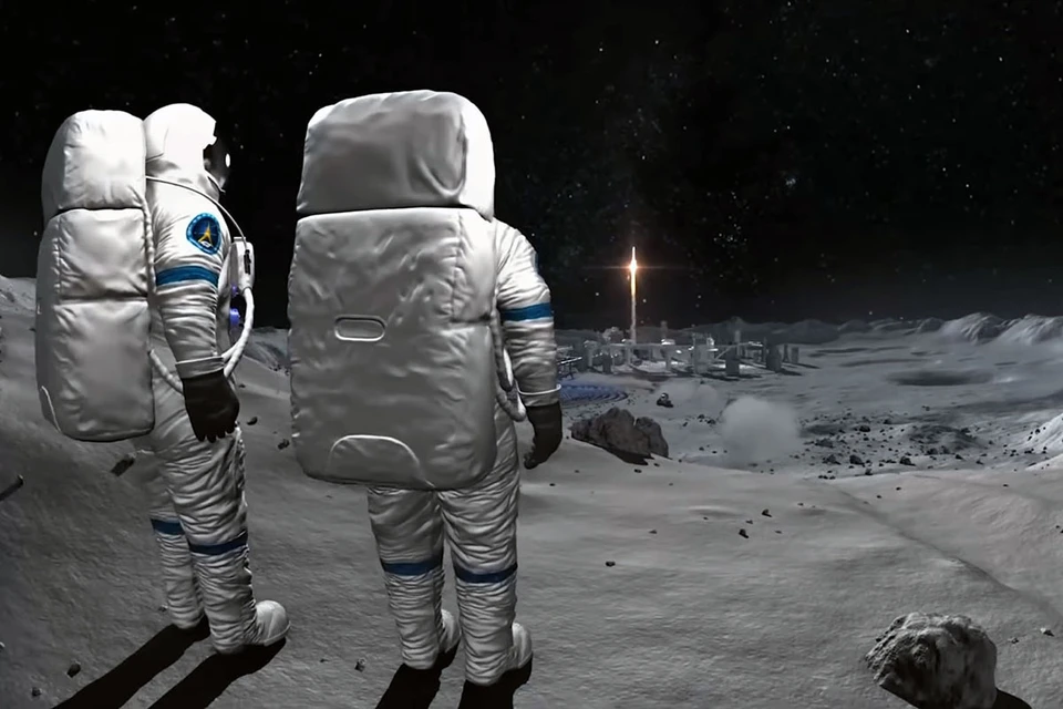 Видеоконцепция создания Международной научной лунной станции. Фото: «Роскосмос-Медиа»