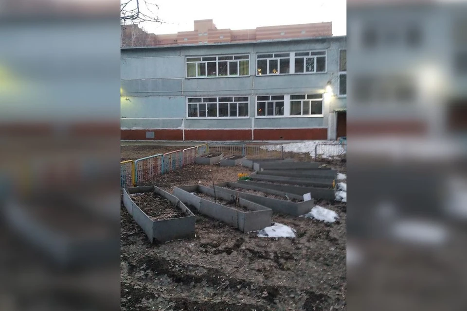 Оттаявшие серые клумбы напоминают новосибирцам гробы. Фото: предоставлено автором.