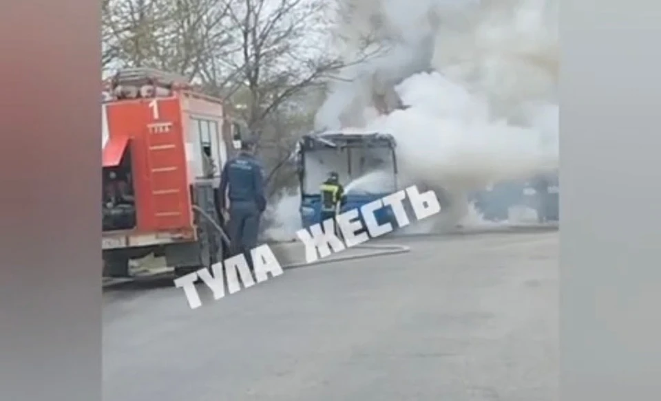 Стала известна причина возгорания пассажирского автобуса в Туле